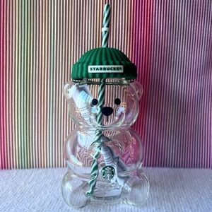 ❣️Starbucks Bearista Bear Glass Cup Jar 2025 [NEW!]